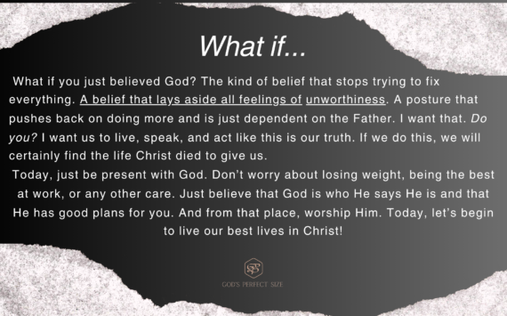 What if You Believed God…